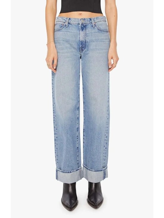 MOTHER Denim - MOTHER The Dodger Skimp Womens Cuffed Hem Wide Leg Jeans Leap of Faith Size 31